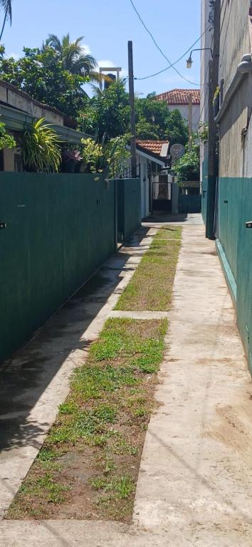 Quiet lane leading to the villa